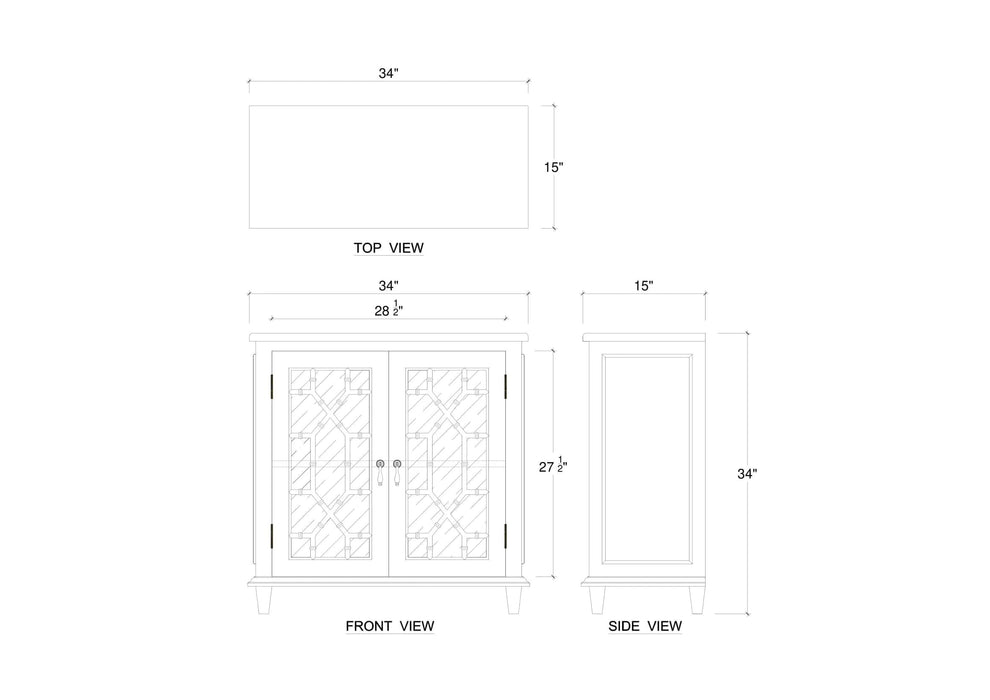 Bramble - Grosvenor Small Cabinet w/ Glass Doors - BR-76778 - GreatFurnitureDeal