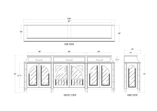 Bramble - Farringdon Orangery Credenza - BR-76789 - GreatFurnitureDeal