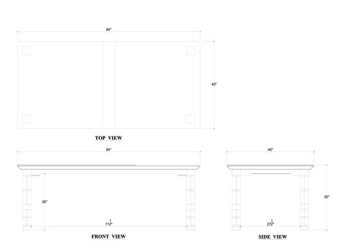 Bramble - Farringdon Rectangular Dining Table 84'' - BR-76797 - GreatFurnitureDeal