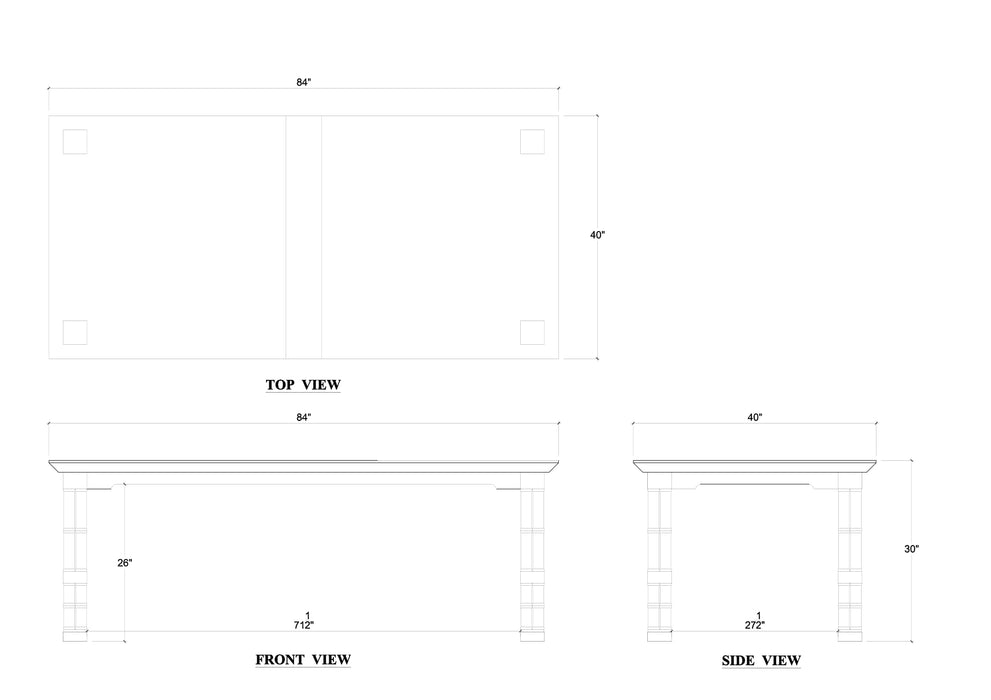 Bramble - Farringdon Rectangular Dining Table 84'' - BR-76797 - GreatFurnitureDeal
