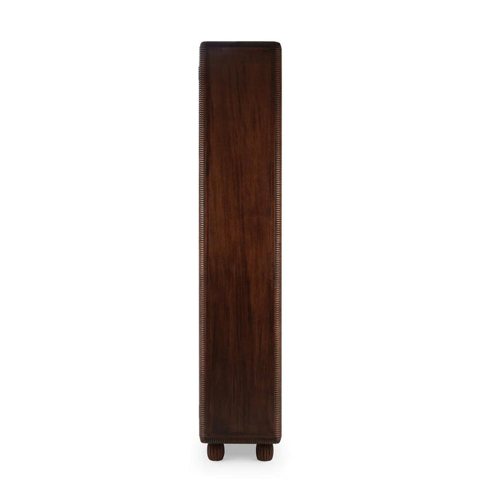 Bramble - Toulouse Glass Display Cabinet in Matt Teak Brown w/ Putty Interior - 76805MTB-PUT--NDT