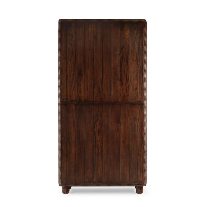 Bramble - Toulouse Glass Display Cabinet in Matt Teak Brown w/ Putty Interior - 76805MTB-PUT--NDT