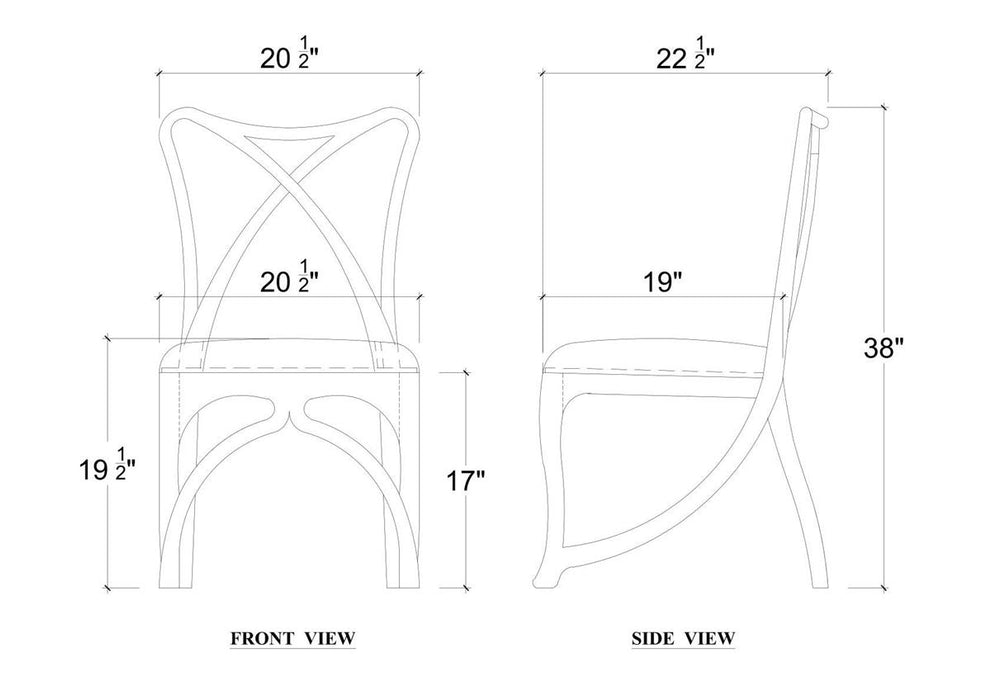Bramble - Vienna Dining Chair -Set of 2 - BR-76815