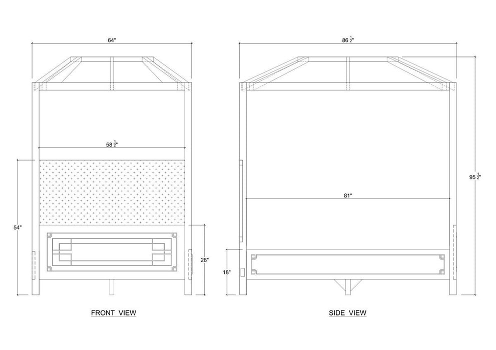 Bramble - Knightsbridge 4 Poster Queen Bed - BR-76834