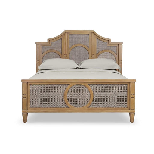 Bramble - Chalfont Rattan King Bed in Antique French Oak w/ Rattan Glaze - 76845AFD-RGZE--- - GreatFurnitureDeal