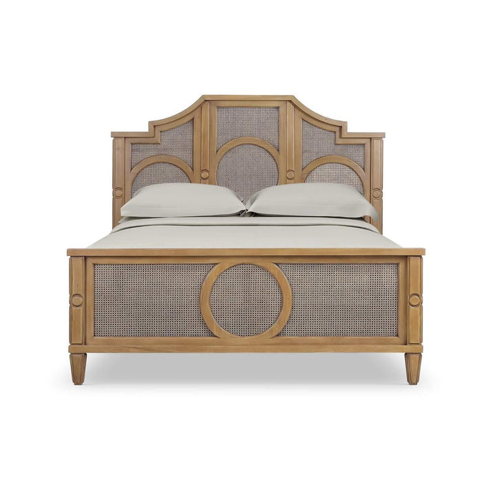 Bramble - Chalfont Rattan King Bed in Antique French Oak w/ Rattan Glaze - 76845AFD-RGZE---
