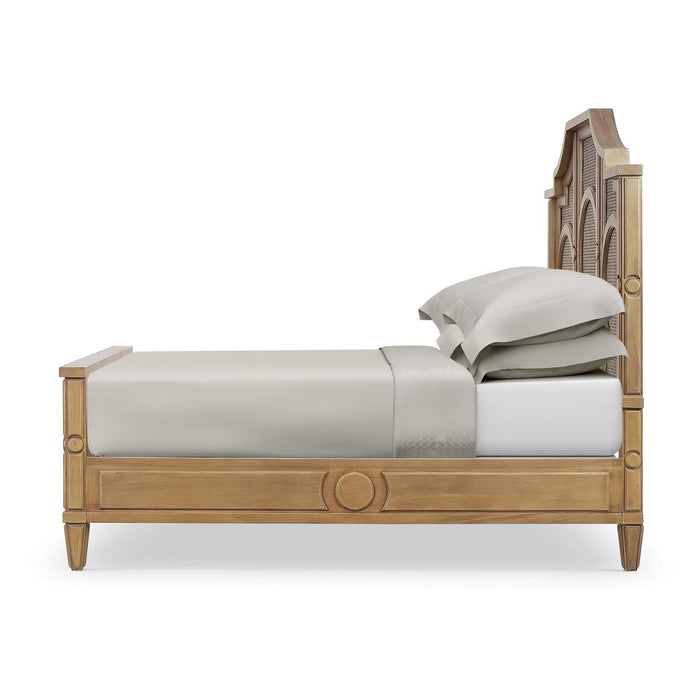 Bramble - Chalfont Rattan King Bed in Antique French Oak w/ Rattan Glaze - 76845AFD-RGZE---