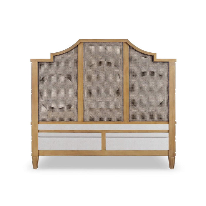 Bramble - Chalfont Rattan King Bed in Antique French Oak w/ Rattan Glaze - 76845AFD-RGZE---