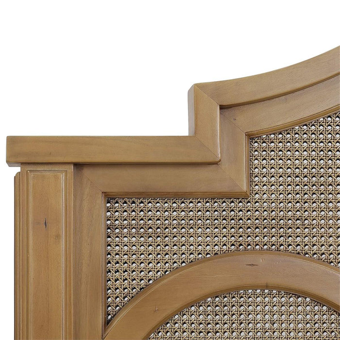 Bramble - Chalfont Rattan King Bed in Antique French Oak w/ Rattan Glaze - 76845AFD-RGZE---