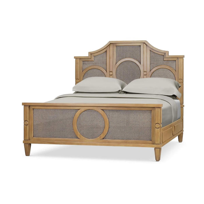 Bramble - Chalfont Rattan King Bed in Antique French Oak w/ Rattan Glaze - 76845AFD-RGZE---