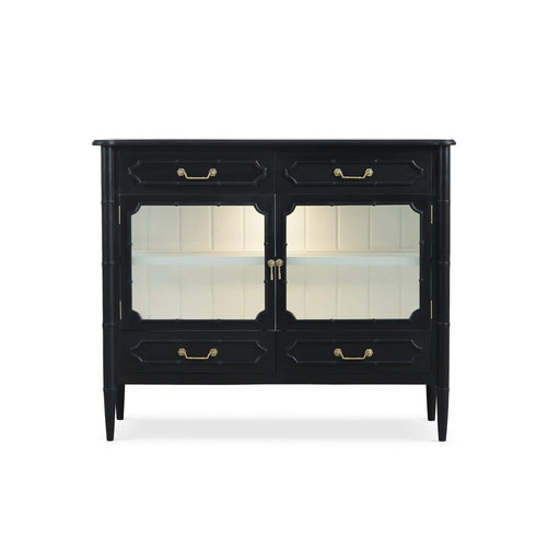 Bramble - Grosvenor 2 Door Sideboard w/ 4 Drawers w/ LED in Batavia Black w/ True White Interior - 76848BBA-TRW--- - GreatFurnitureDeal