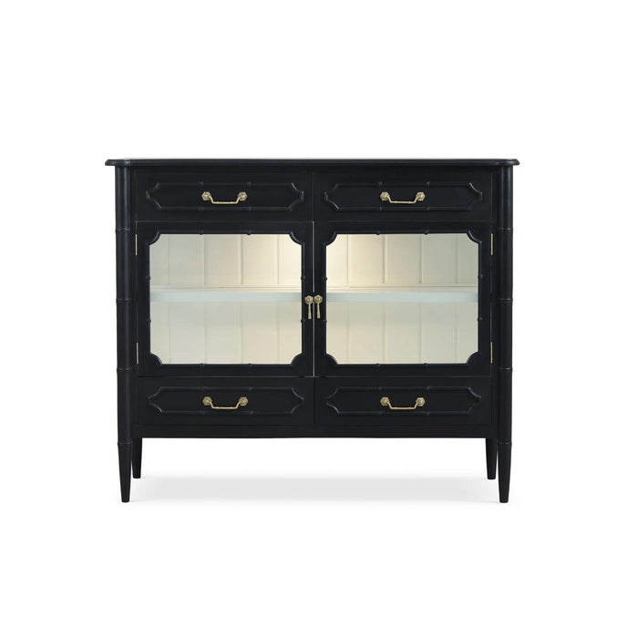 Bramble - Grosvenor 2 Door Sideboard w/ 4 Drawers w/ LED in Batavia Black w/ True White Interior - 76848BBA-TRW---