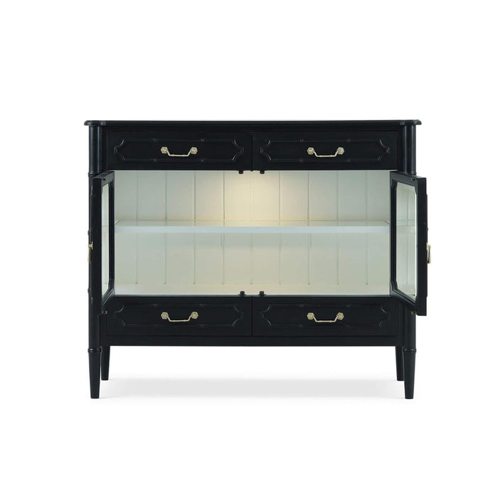 Bramble - Grosvenor 2 Door Sideboard w/ 4 Drawers w/ LED in Batavia Black w/ True White Interior - 76848BBA-TRW---