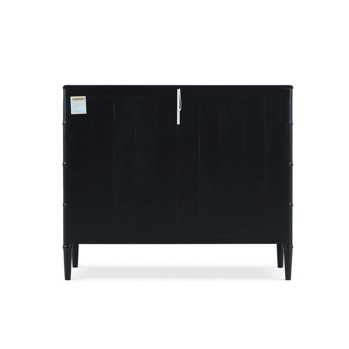 Bramble - Grosvenor 2 Door Sideboard w/ 4 Drawers w/ LED in Batavia Black w/ True White Interior - 76848BBA-TRW---