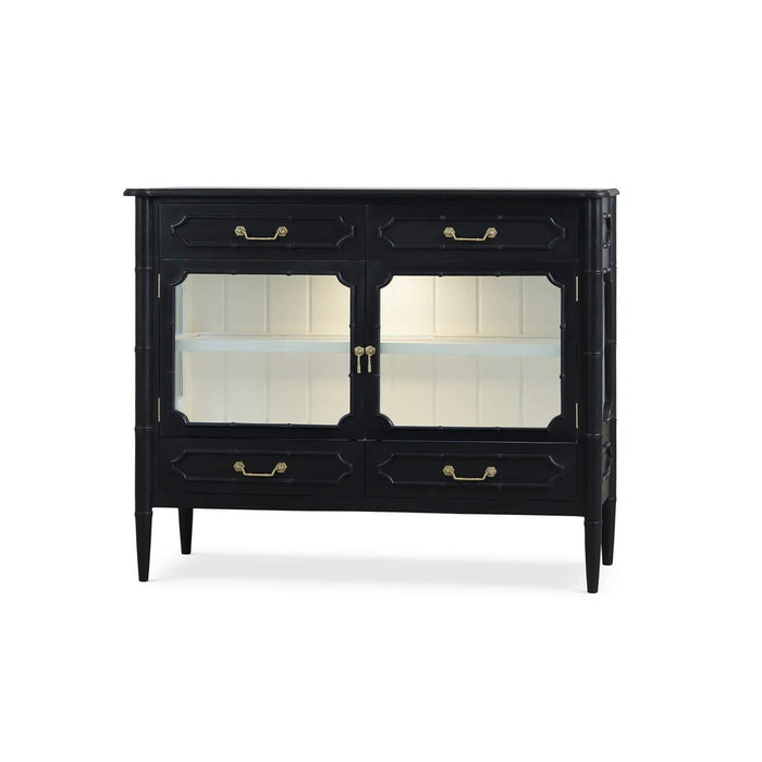 Bramble - Grosvenor 2 Door Sideboard w/ 4 Drawers w/ LED in Batavia Black w/ True White Interior - 76848BBA-TRW---