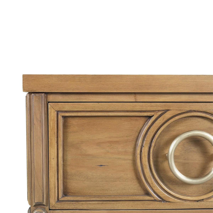 Bramble - Chalfont 2 Drawer Bedside Table in Antique French Oak - 76850AFD-----