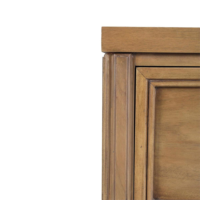 Bramble - Chalfont 2 Drawer Bedside Table in Antique French Oak - 76850AFD-----