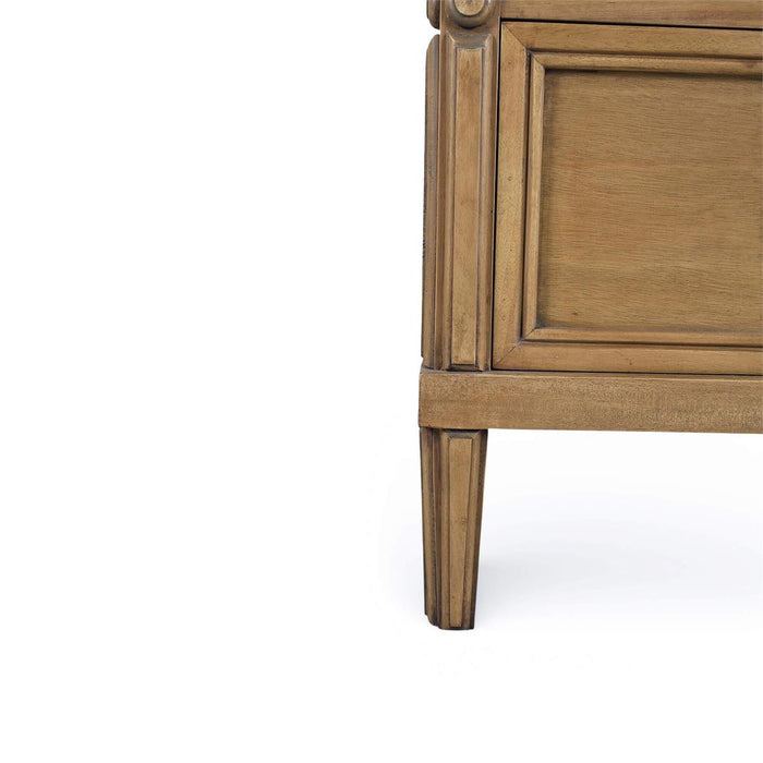 Bramble - Chalfont 2 Drawer Bedside Table in Antique French Oak - 76850AFD-----