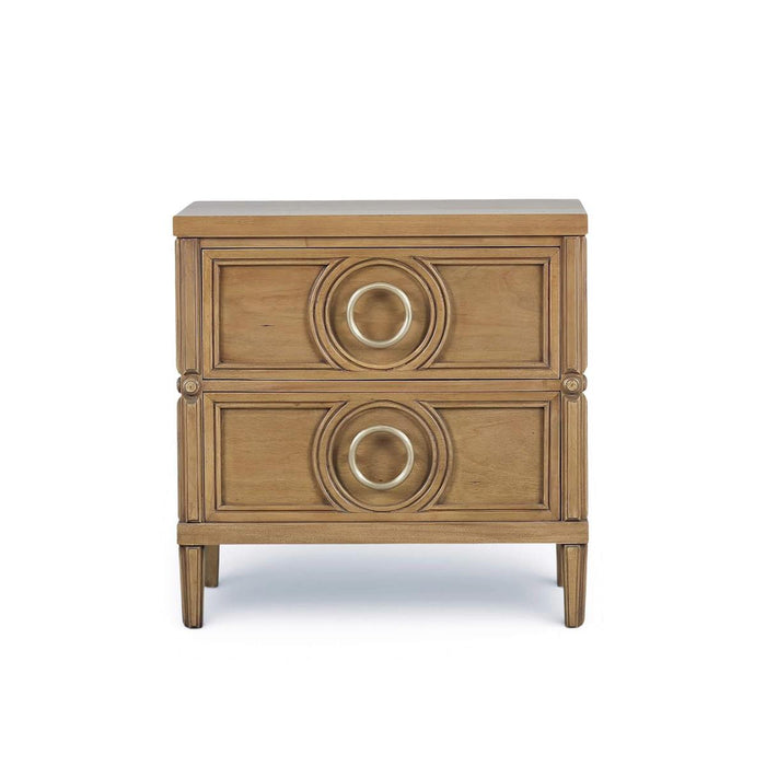Bramble - Chalfont 2 Drawer Bedside Table in Antique French Oak - 76850AFD-----