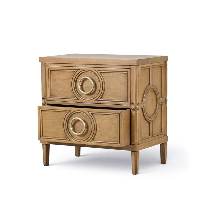 Bramble - Chalfont 2 Drawer Bedside Table in Antique French Oak - 76850AFD-----