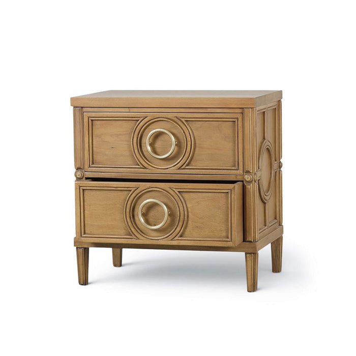 Bramble - Chalfont 2 Drawer Bedside Table in Antique French Oak - 76850AFD-----