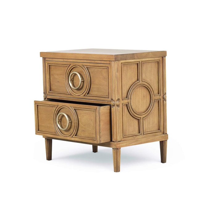 Bramble - Chalfont 2 Drawer Bedside Table in Antique French Oak - 76850AFD-----