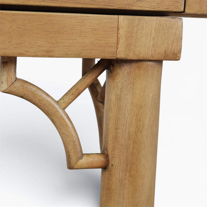Bramble - Chelsea Pedestal Desk in Antique French Oak - 76857AFD----- - GreatFurnitureDeal