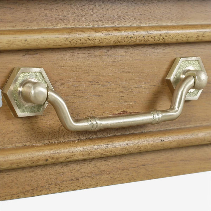 Bramble - Chelsea Pedestal Desk in Antique French Oak - 76857AFD----- - GreatFurnitureDeal