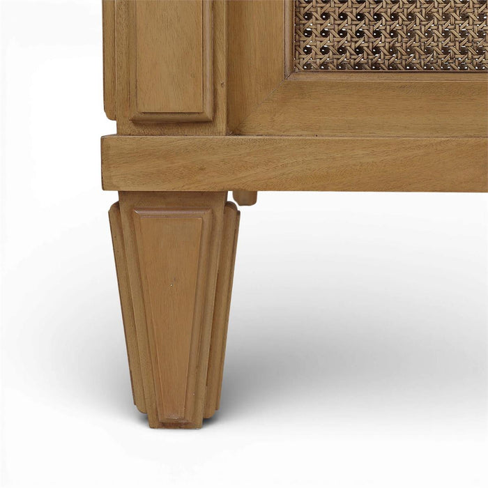 Bramble - Chalfont Rattan Queen Bed in Antique French Oak w/ Rattan Glaze - 76864AFD-RGZE---