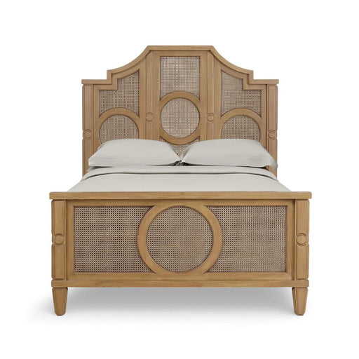 Bramble - Chalfont Rattan Queen Bed in Antique French Oak w/ Rattan Glaze - 76864AFD-RGZE--- - GreatFurnitureDeal