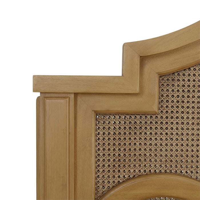 Bramble - Chalfont Rattan Queen Bed in Antique French Oak w/ Rattan Glaze - 76864AFD-RGZE---