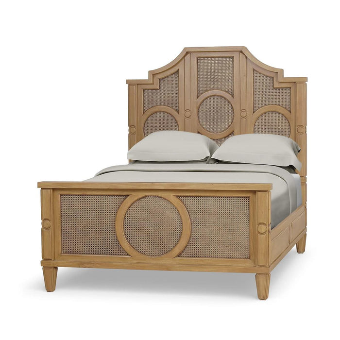 Bramble - Chalfont Rattan Queen Bed in Antique French Oak w/ Rattan Glaze - 76864AFD-RGZE---