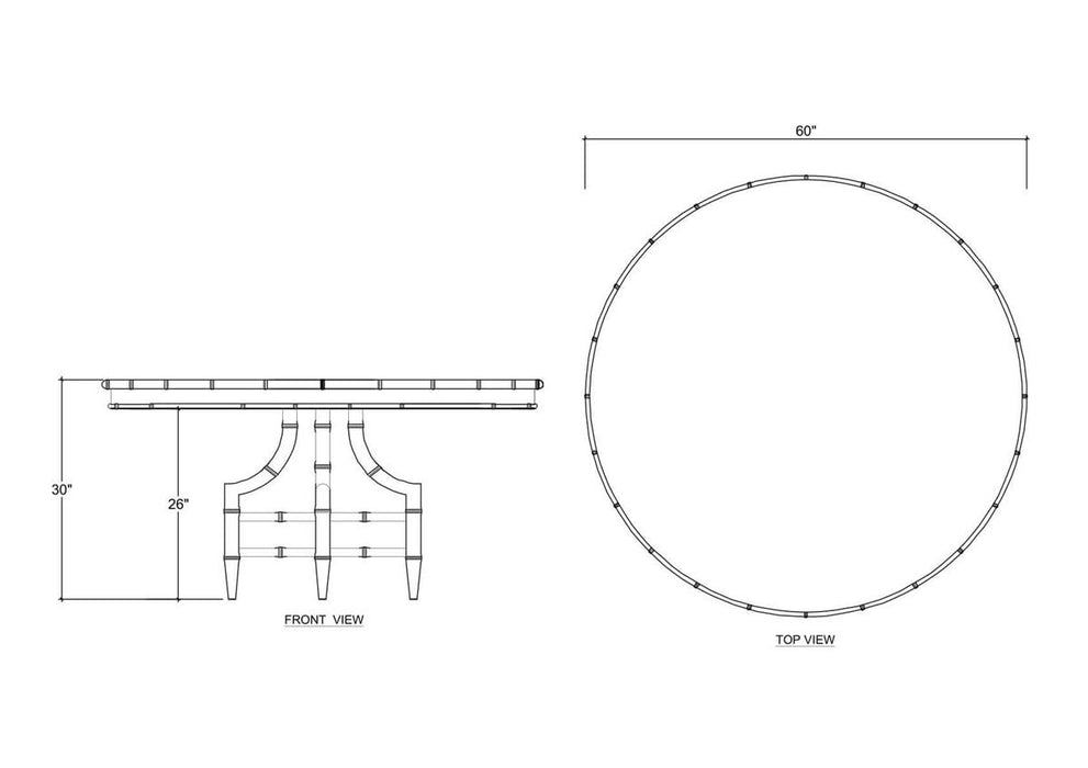 Bramble - Grosvenor Round Dining Table 60'' - BR-76867