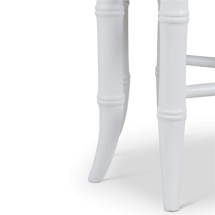 Bramble - Grosvenor Bench in Architectural White w/ Thames Natural Performance Fabric - 76871HRWSF247---LDT