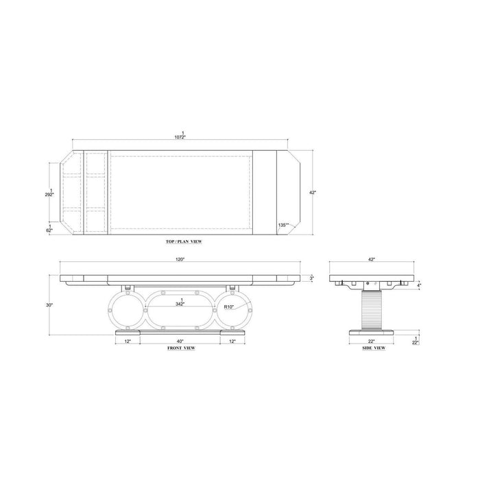 Bramble - Chartwell Extending Dining Table 96 -120'' - BR-76878 - GreatFurnitureDeal