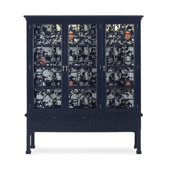 Bramble - Grosvenor 3 Door 3 Drawer Display Cabinet w/ LED - BR-76881 - GreatFurnitureDeal