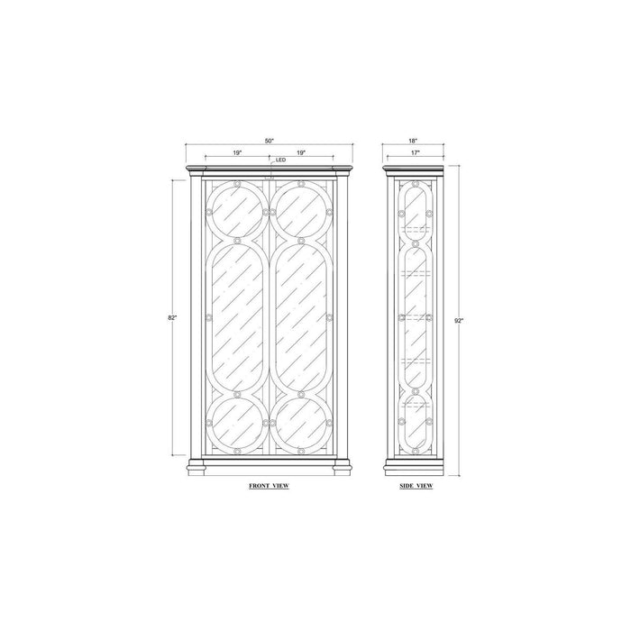 Bramble - Chartwell Bibliotheque w/ LED - BR-76884 - GreatFurnitureDeal