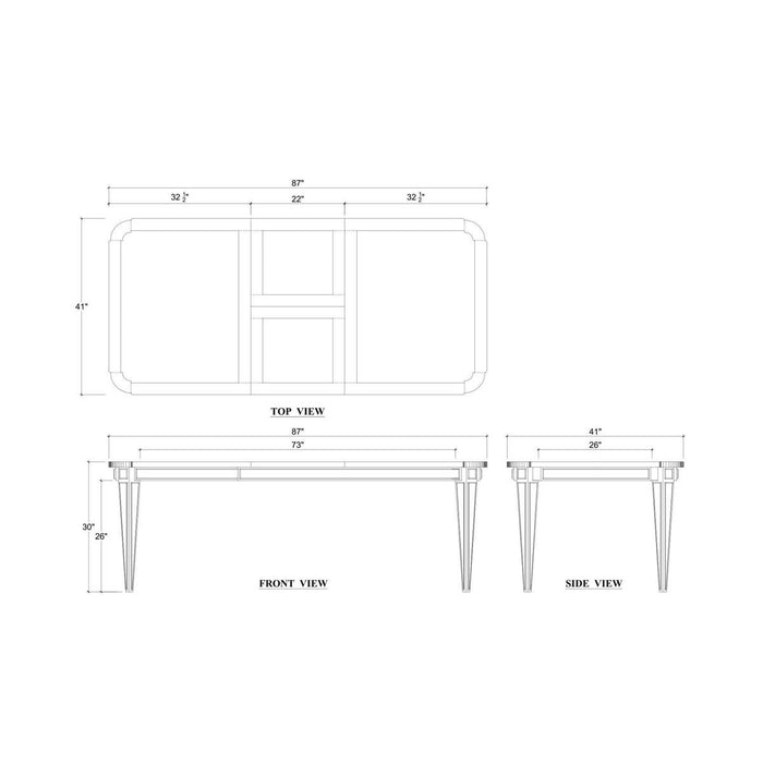 Bramble - Brompton Extending Dining Table 65 - 87'' - BR-76886 - GreatFurnitureDeal