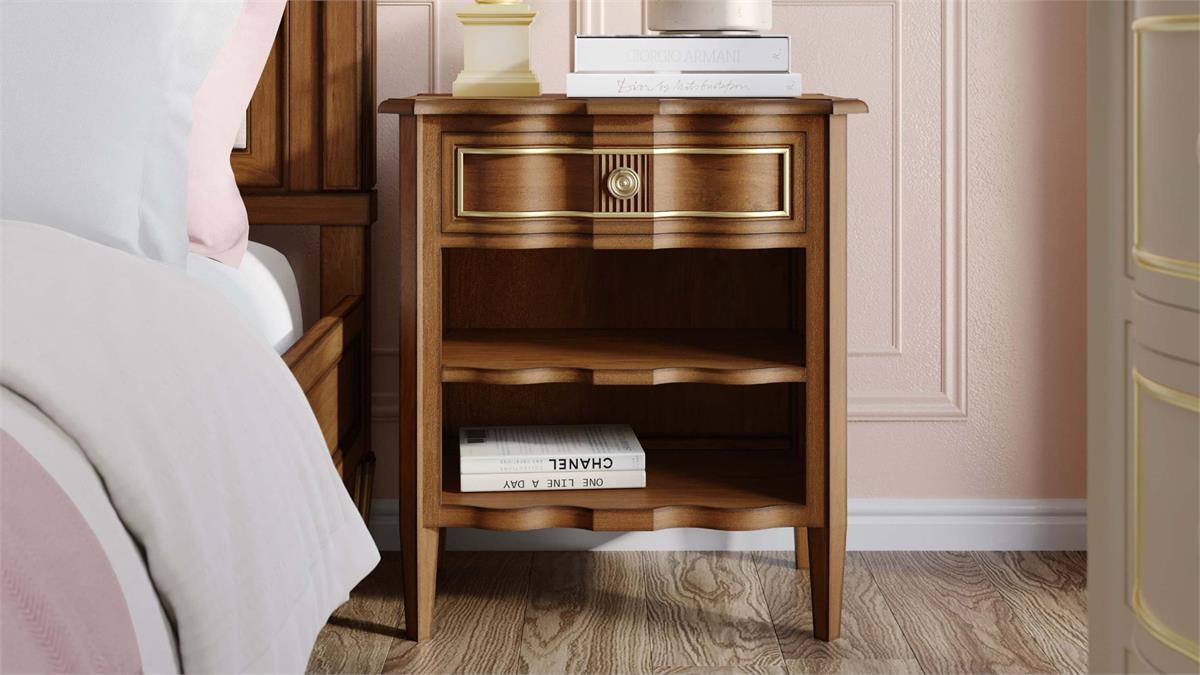 Bramble - Connaught 1 Drawer Removable Shelf Bedside Table - BR-76898 - GreatFurnitureDeal