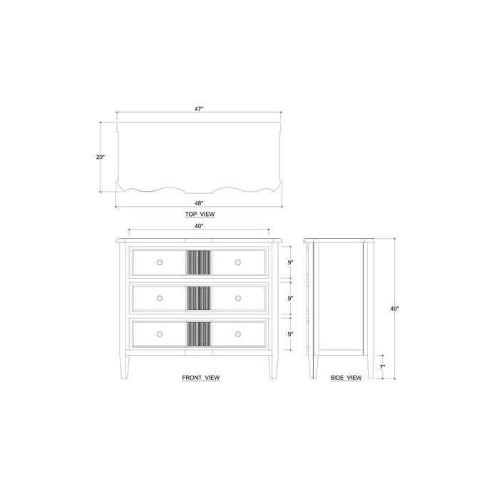 Bramble - Connaught 3 Drawer Dresser - BR-76899 - GreatFurnitureDeal