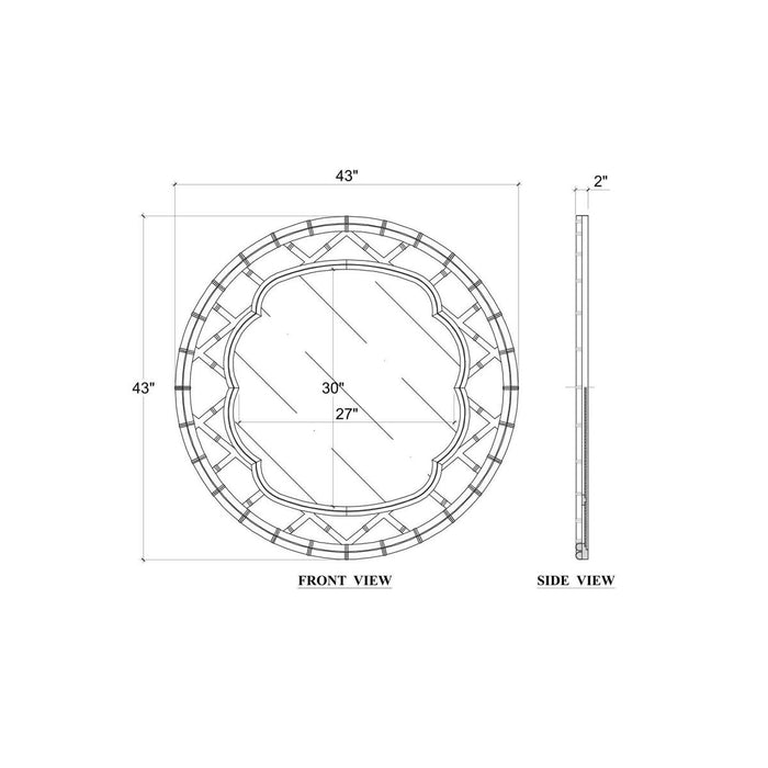 Bramble - Biarritz Round Mirror - BR-76902 - GreatFurnitureDeal