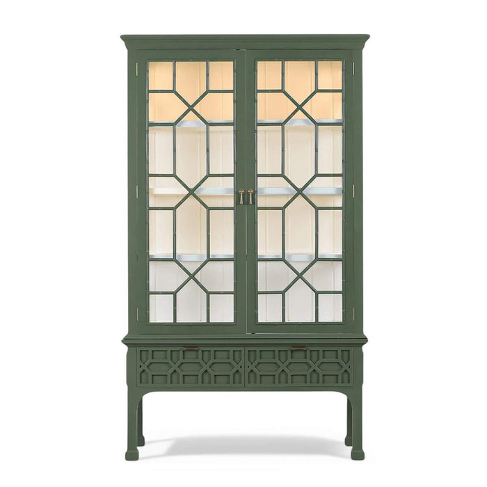 Bramble - Grosvenor 2 Door 3 Drawer Display Cabinet w/ LED - BR-76905 - GreatFurnitureDeal