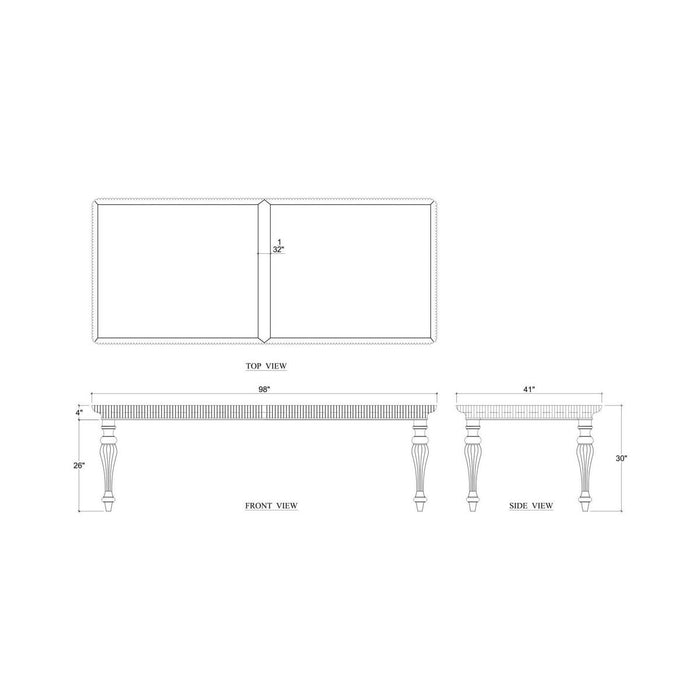 Bramble - Piccadilly Dining Table 96'' - BR-76906 - GreatFurnitureDeal