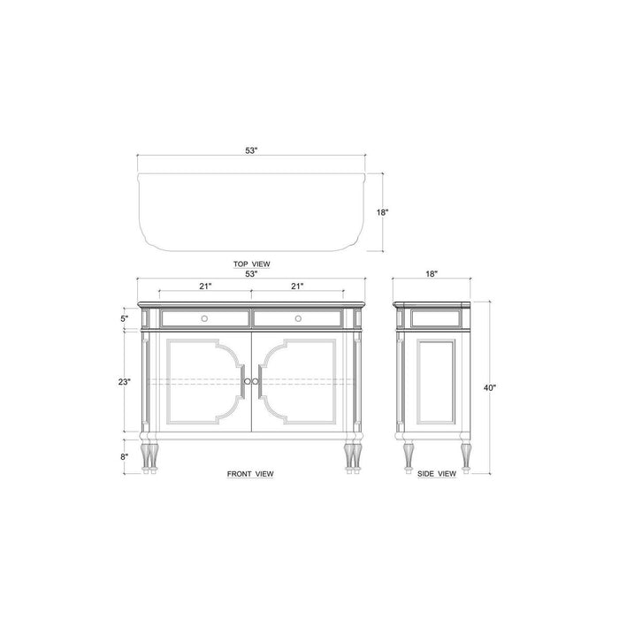 Bramble - Piccadilly 2 Door Sideboard - BR-76910 - GreatFurnitureDeal
