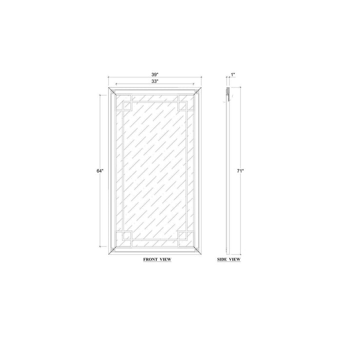 Bramble - Knightsbridge Large Mirror - BR-76914 - GreatFurnitureDeal