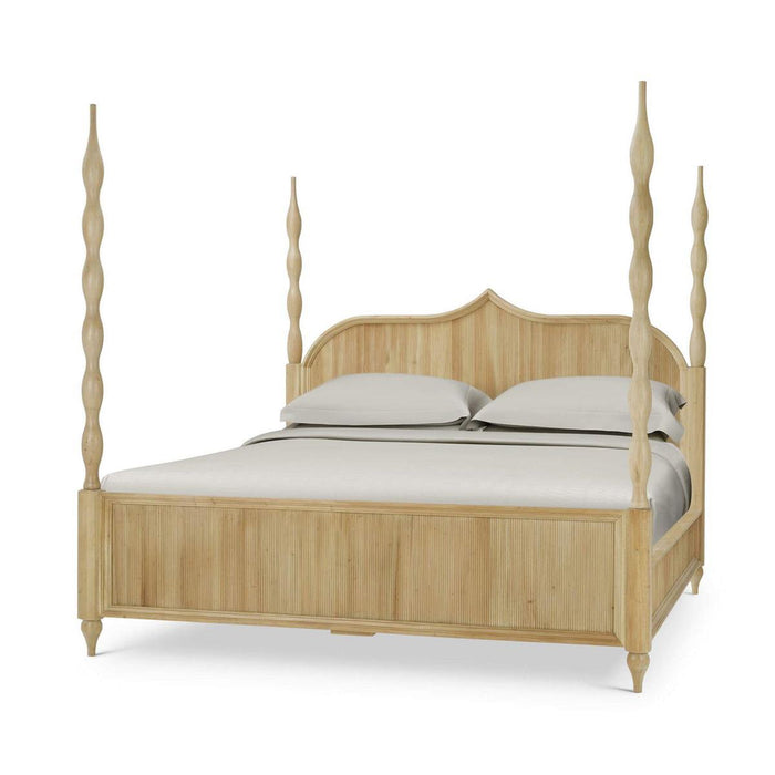Bramble - Brighton Wooden Back King Bed in Fruitwood (* comes w/ 2 poster options) - 76920FRW-----