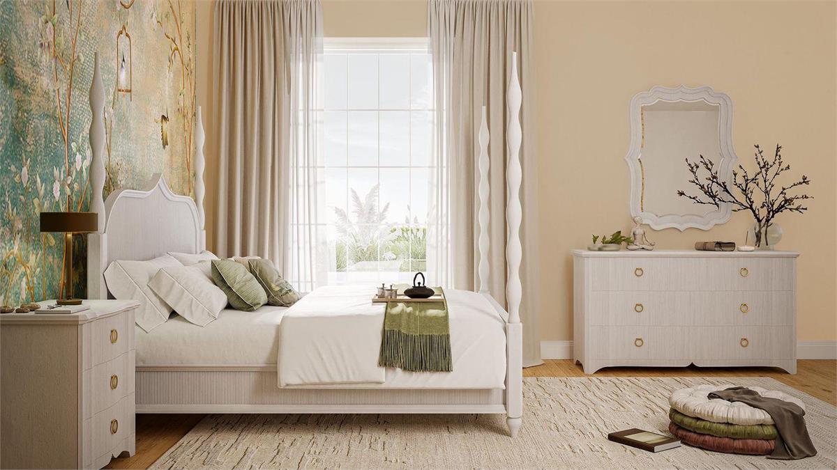 Bramble - Brighton Wooden Back King Bed (* comes w/ 2 poster options) - BR-76920