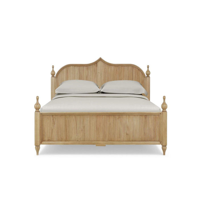 Bramble - Brighton Wooden Back Queen Bed in Fruitwood (* comes w/ 2 poster options) - 76921FRW-----