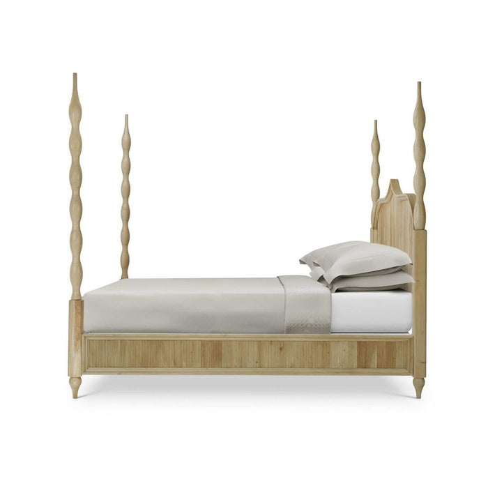 Bramble - Brighton Wooden Back Queen Bed in Fruitwood (* comes w/ 2 poster options) - 76921FRW-----