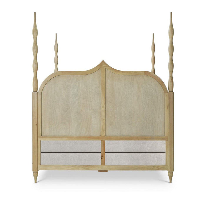 Bramble - Brighton Wooden Back Queen Bed in Fruitwood (* comes w/ 2 poster options) - 76921FRW-----